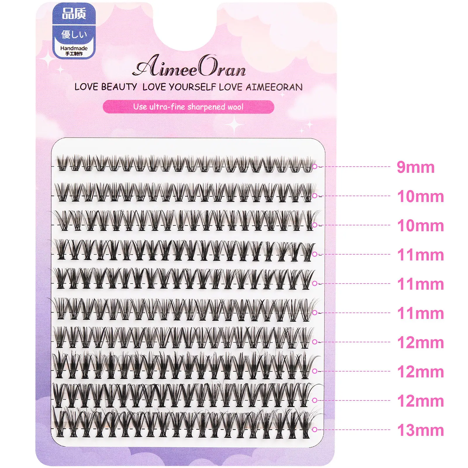Extensions False Eyelashes Cluster DIY Curl Wispy Eyelash Korean Style Thick Fake Eyelash for Makeup Beauty Tools