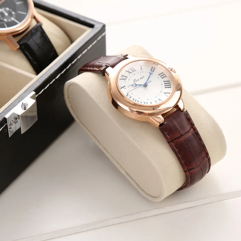 VANSIHO Fashionable Green/Beige/Grey Color 6/10/12 Slots PU Leather Jewelry Watch Box Dustproof Box For Watches Exhibition