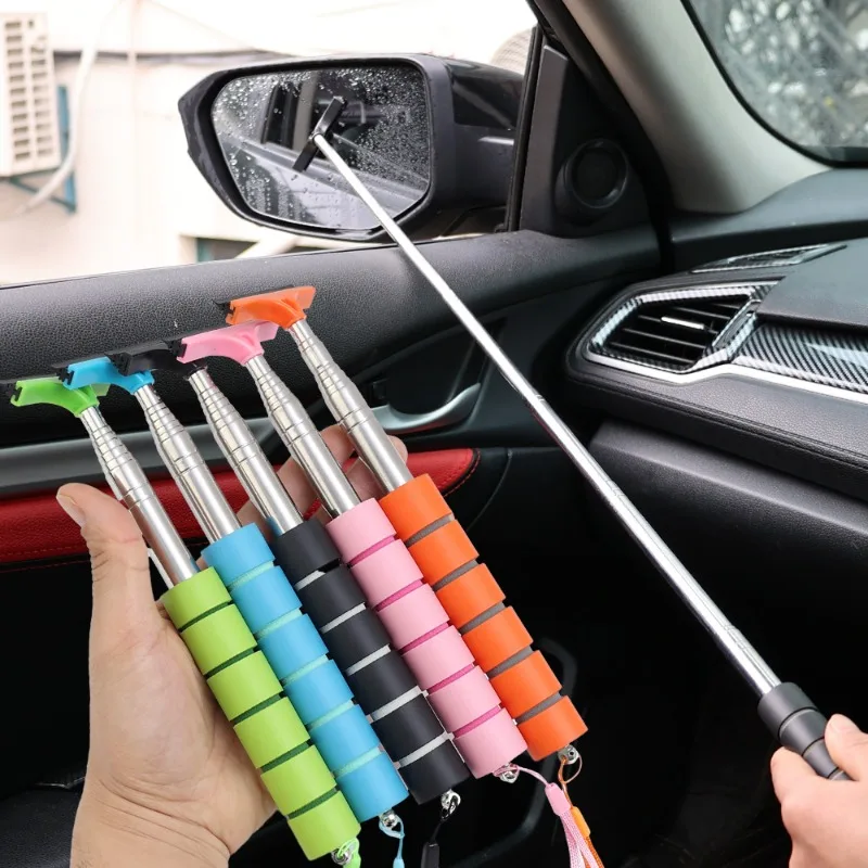 

Car Telescopic Wiper Multi Functional Car Rearview Mirror Center Console Screen Glass Cleaning Tool Portable Retractable Wiper