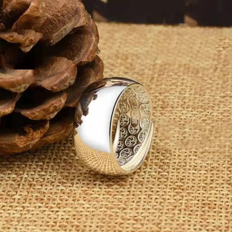925 Silver opening adjustable ring