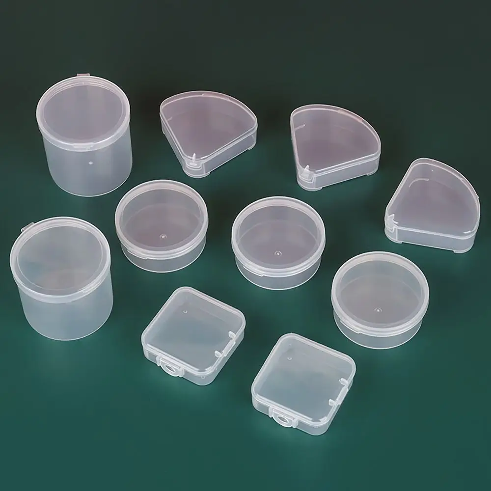 Storage box makeup organizer jewelry box makeup storage box cosmetic storage box jewelry organizer 1Pcs Transparent Powder Puff Box Makeup Egg Head Rope Storage Case Fan Square Round Shaped Dustproof Jewelry Organizer Case