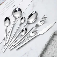 

Dinnerware Set Stainless Steel Tableware Luxury Cutlery Set Vintage Quality Knife Fork Dining Dinner Set Western