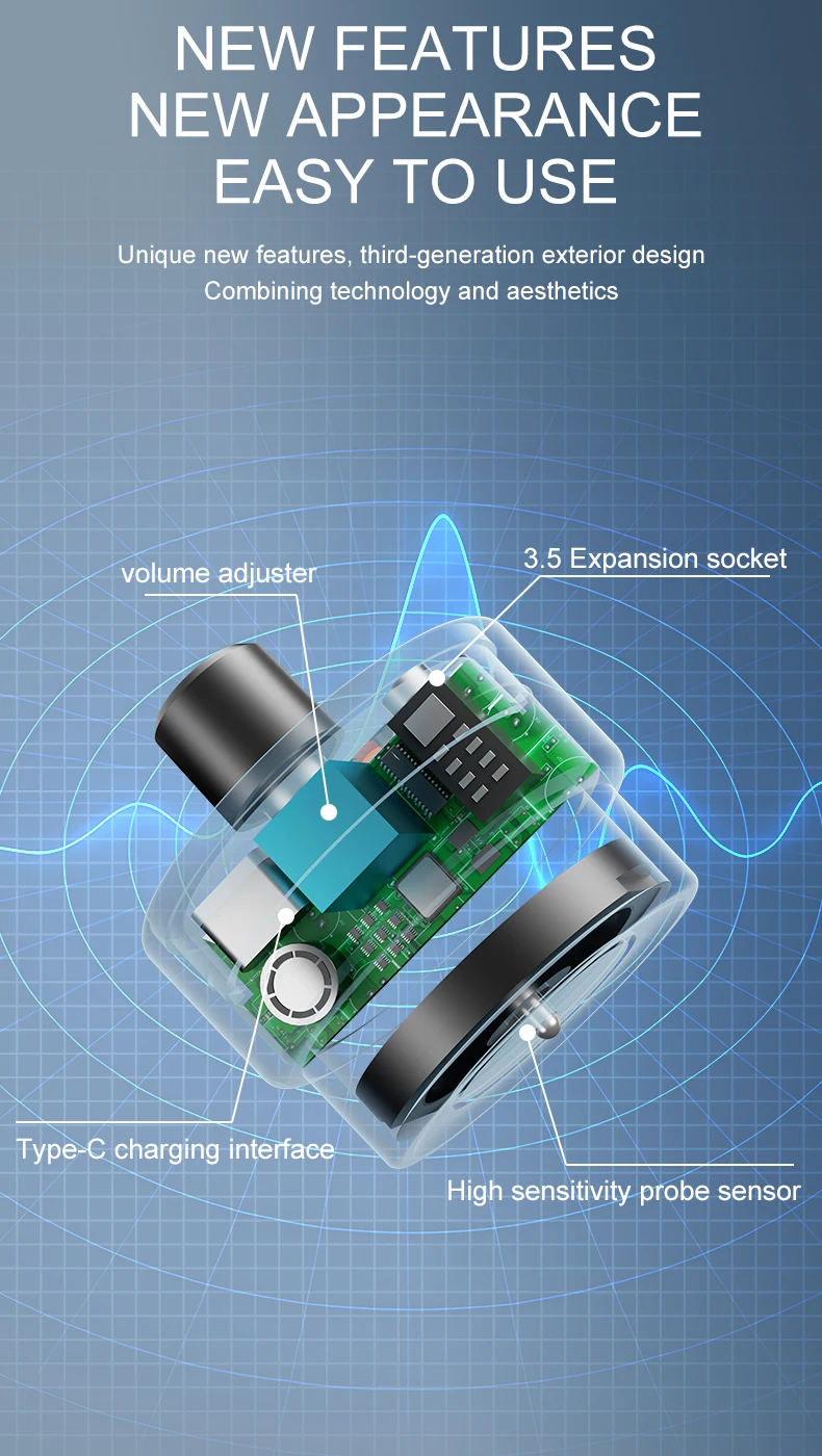 Pipeline Leak Detector Acoustic Noise Finder High Sensitivity Sensor Water Pipe