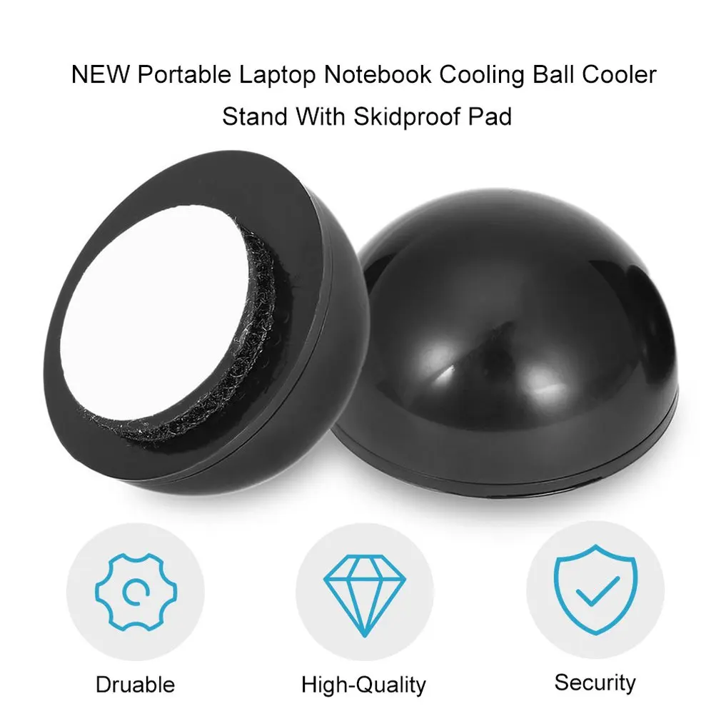 

2pcs Portable Silicone Notebook Tablet PC Cooling Feet Laptop Cooler Ball Heightening Foot Pad Holder Stand With Skidproof Pad