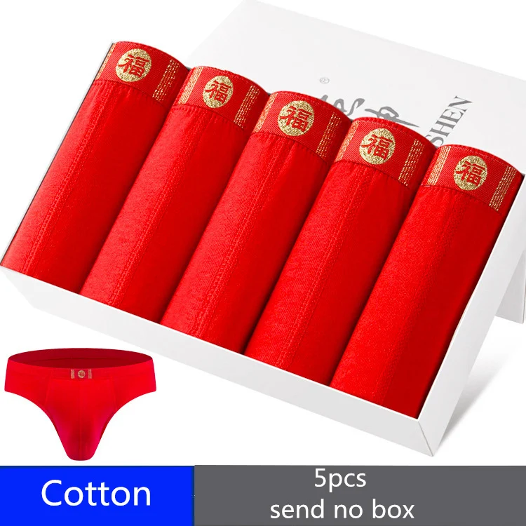 Calzoncillos cómodos de algodón para hombre, ropa interior Sexy de talla grande 5XL, 5 unids/lote, novedad, envío directo
