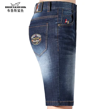 Bruce&Shark Pantaloncini Estivi Jeans da Uomo Casual Sottile Stretch Ammorbidire Cotone Sciolto Denim Mezzi Pantaloncini Jeans per Gli Uomini di Grandi Dimensioni 42 Corea 1