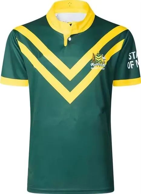 AUSTRALIAN KANGAROOS MENS ON FIELD RUGBY JERSEY Size:S-5XL ( Print name and number )