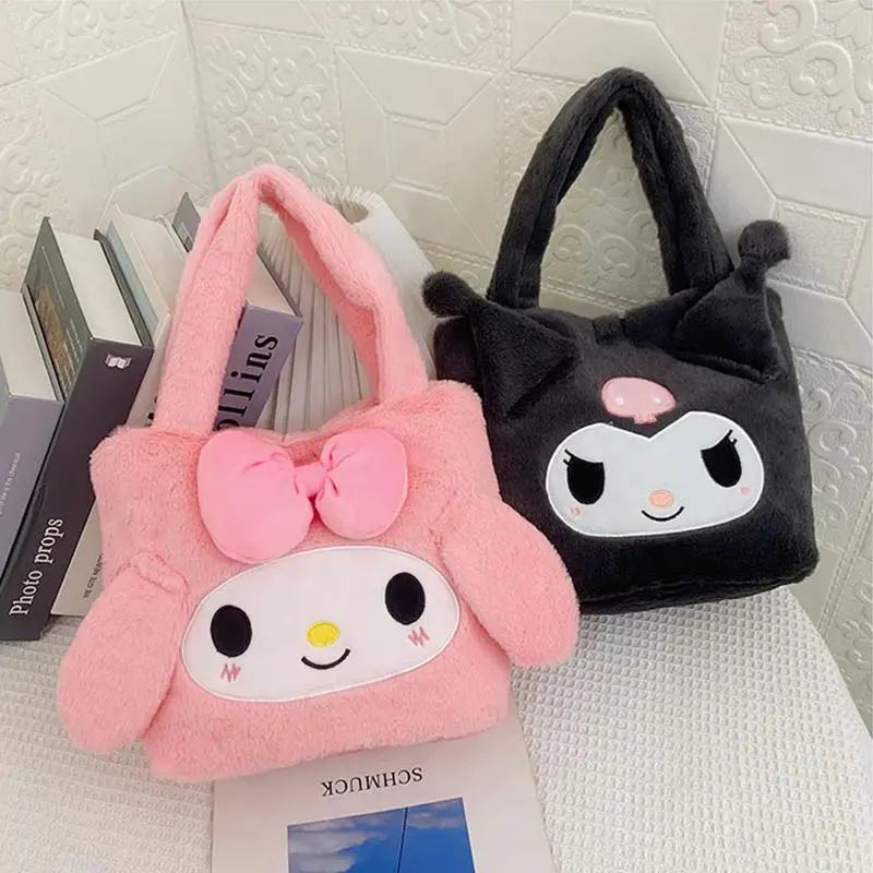 

Sanrios Cartoon Handbag Hello Kittys Kuromi Cinnamoroll My Melody Kawaii High Capacity Sweet Girl Heart Daily Wild Lunch Box Bag