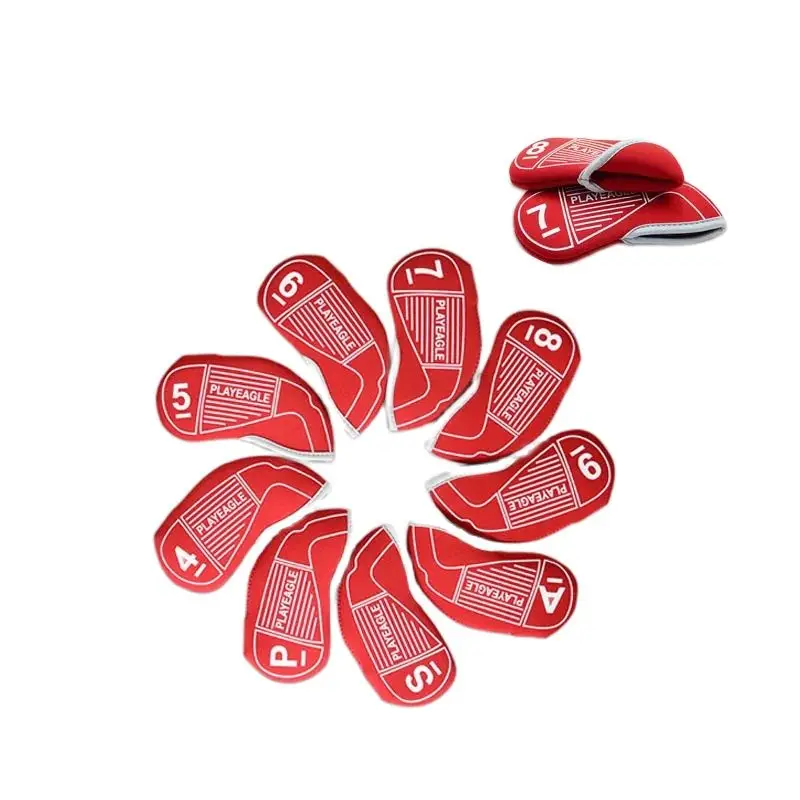

PLAYEAGLE Golf железные чехлы на голову 4-5-6-7-8-a-s-p 9 шт./компл. неопреновые мягкие 4 цвета железные Чехлы для гольфа