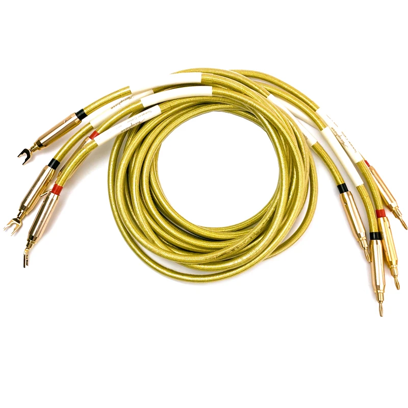 4Pcs Accuphase Speaker Cable Banana Plug 6N Copper Audiophile HiFi
