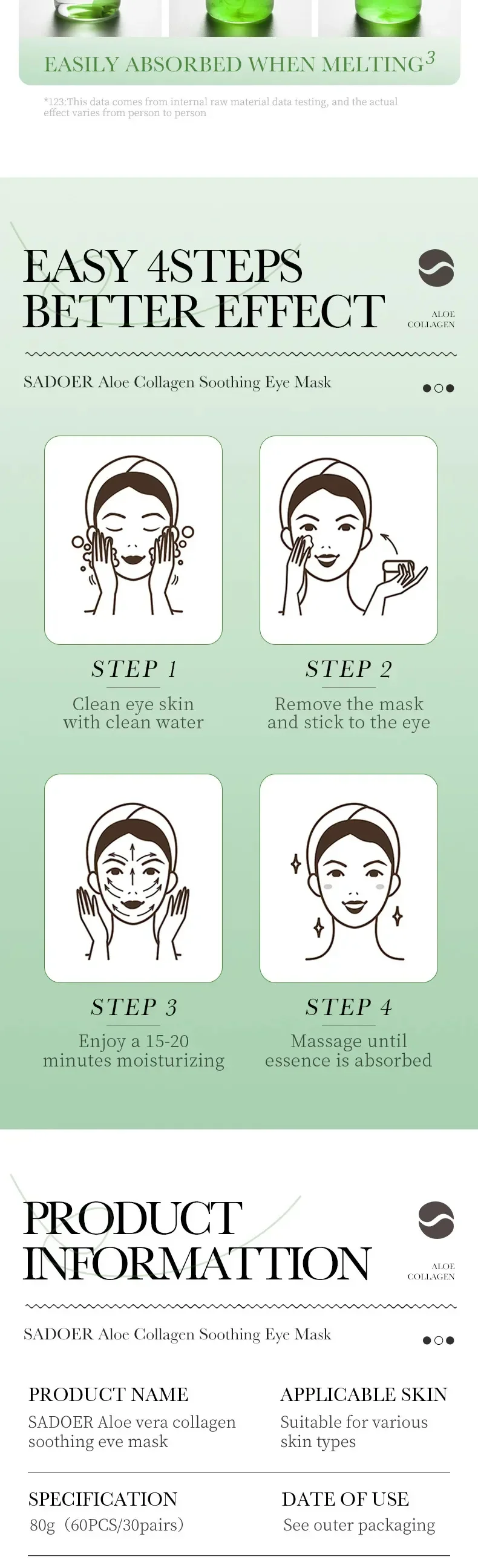 S2a8b62b4b6e3497385ff4e347eb605a7L 60PCS Eye Masks Bamboo Charcoal Eye Patches Anti Wrinkles Anti Aging Lift Remove Dark Circles Collagen Under Eye Skin Care
