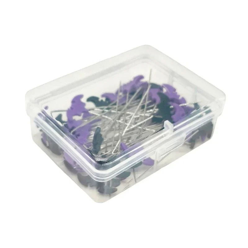 50/100pcs 양재 핀 자수 패치 워크 핀 액세서리 할로윈 박쥐 바느질 바늘 DIY 바느질 도구 장식
