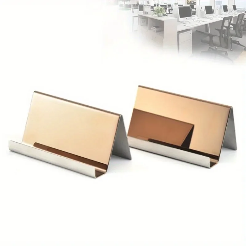 Stainless Steel Business Card Holder 304 Stainless Steel Business Card Holder Desktop Creative Business Office Front Desk 3