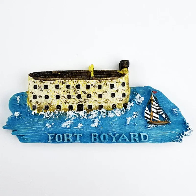 

France Fridge Magnets Fort Boyard Tourist Souvenirs Fridge Stickers Home Decoration Wedding Gifts Photo Wall Magnetic Stickers