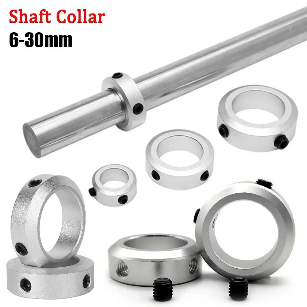 Description Picture 3 of item1 Pcs Durable Aluminum Alloy Fixed Locking Limit Ring Stop Screw Type 6-30mm Diameter Shaft Collar with Screws Retainer Locator