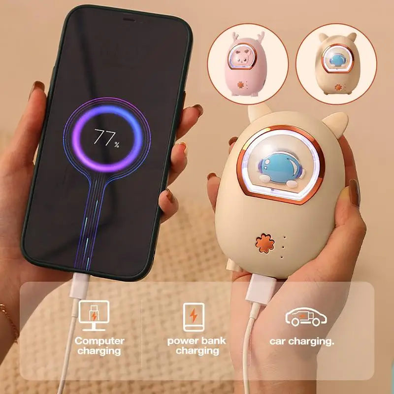 

3 In 1 2400mAh Portable Rechargeable Hand Warmer And Power Bank Versatile Design Stove Hand Warmers For Home Winter Hiking