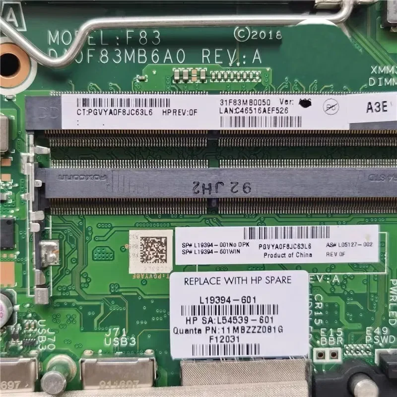L19394-001 For HP ProDesk 800 G4 DM Motherboard L05127-002 L19394-601 DA0F83MB6A0 65W DDR4 Mainboard 4 L19394-001 For HP ProDesk 800 G4 DM Motherboard L05127-002 L19394-601 DA0F83MB6A0 65W DDR4 Mainboard - Image 2