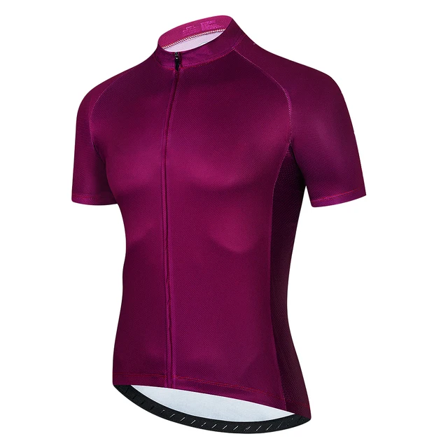 Fluorescent Yellow Summer Short Sleeve Quick-Dry MTB Bicycle Cycling Jersey Men Outdoor Bike Top Solid Color Clothing Sportswear 4