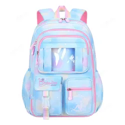 Cute Candy Color School Backpack for Girls with Large Capacity (Blue)