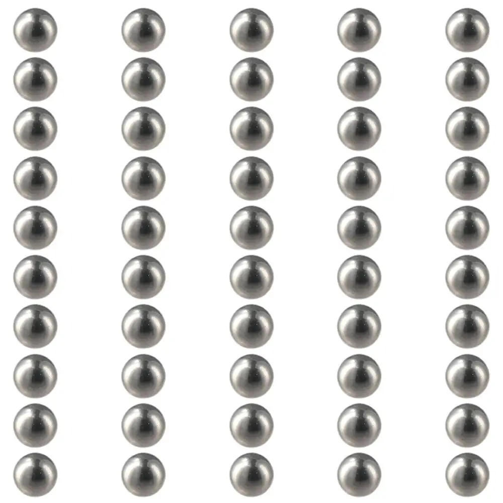 50Pcs 304 Stainless Steel High Precision Balls 2.5/3/5/6mm G25 Precision Steel Solid Beads Round Silver Metal Ball