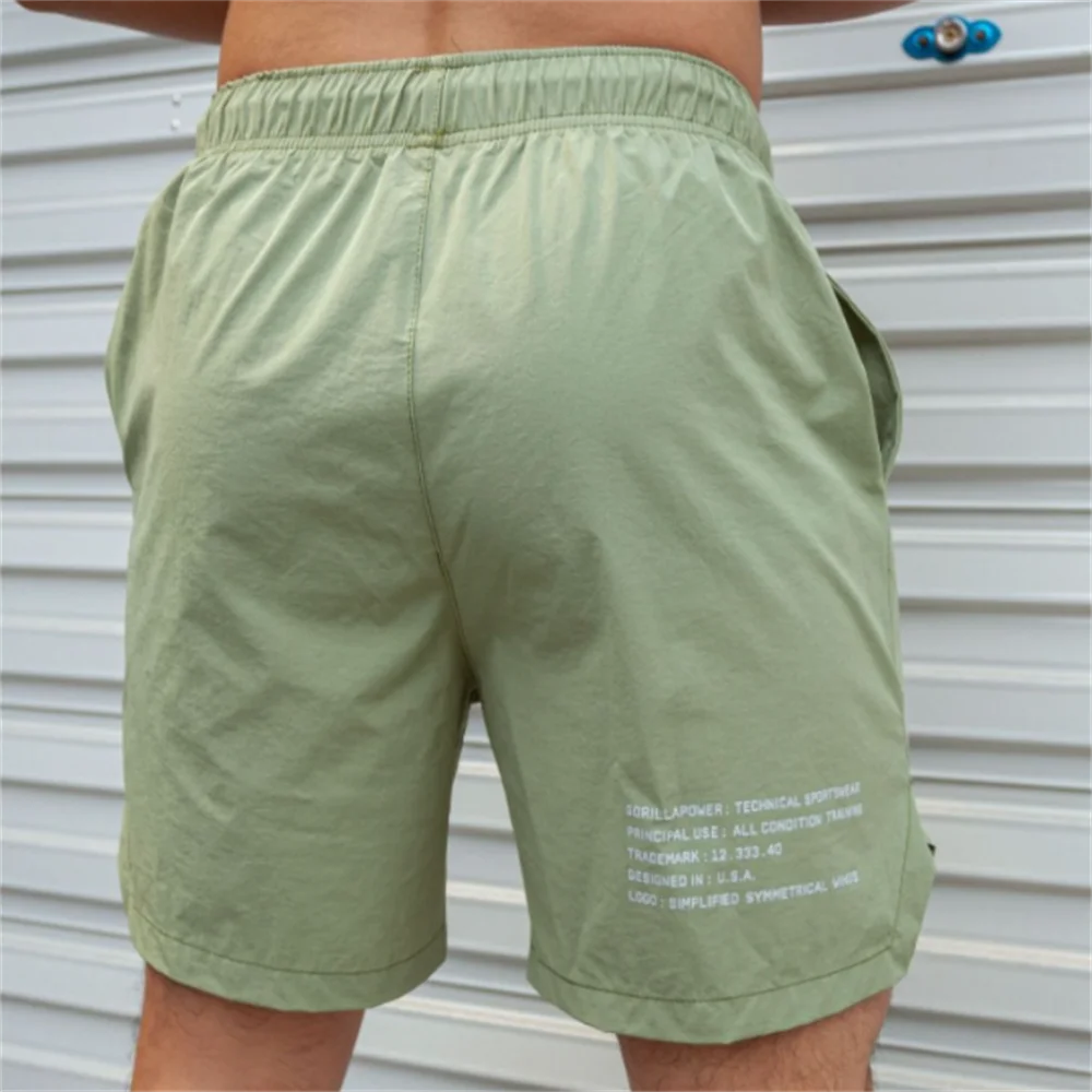new Men Hot Shorts Light Weight Thin Short Pants Running Squat Fitness Shorts Men GYM Wear Quick-drying Drawstring Shorts 2