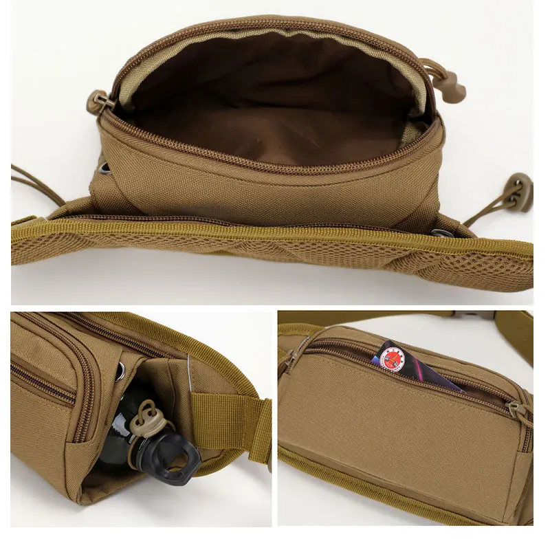 Tactical Chest Belt Bag Running Waist Backppack Cycling Bags Outdoor Sport Camping Hiking Mobile Travel Shoulder Fanny Pack 4