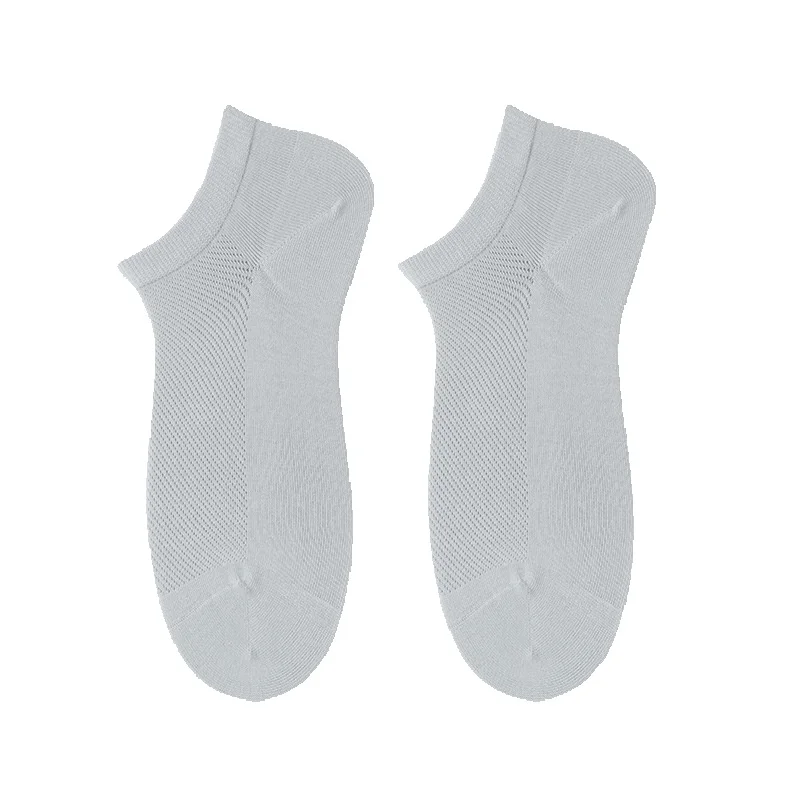 Men's Cotton Ankle Socks Breathable Antibacterial Mesh Design_voghion.com