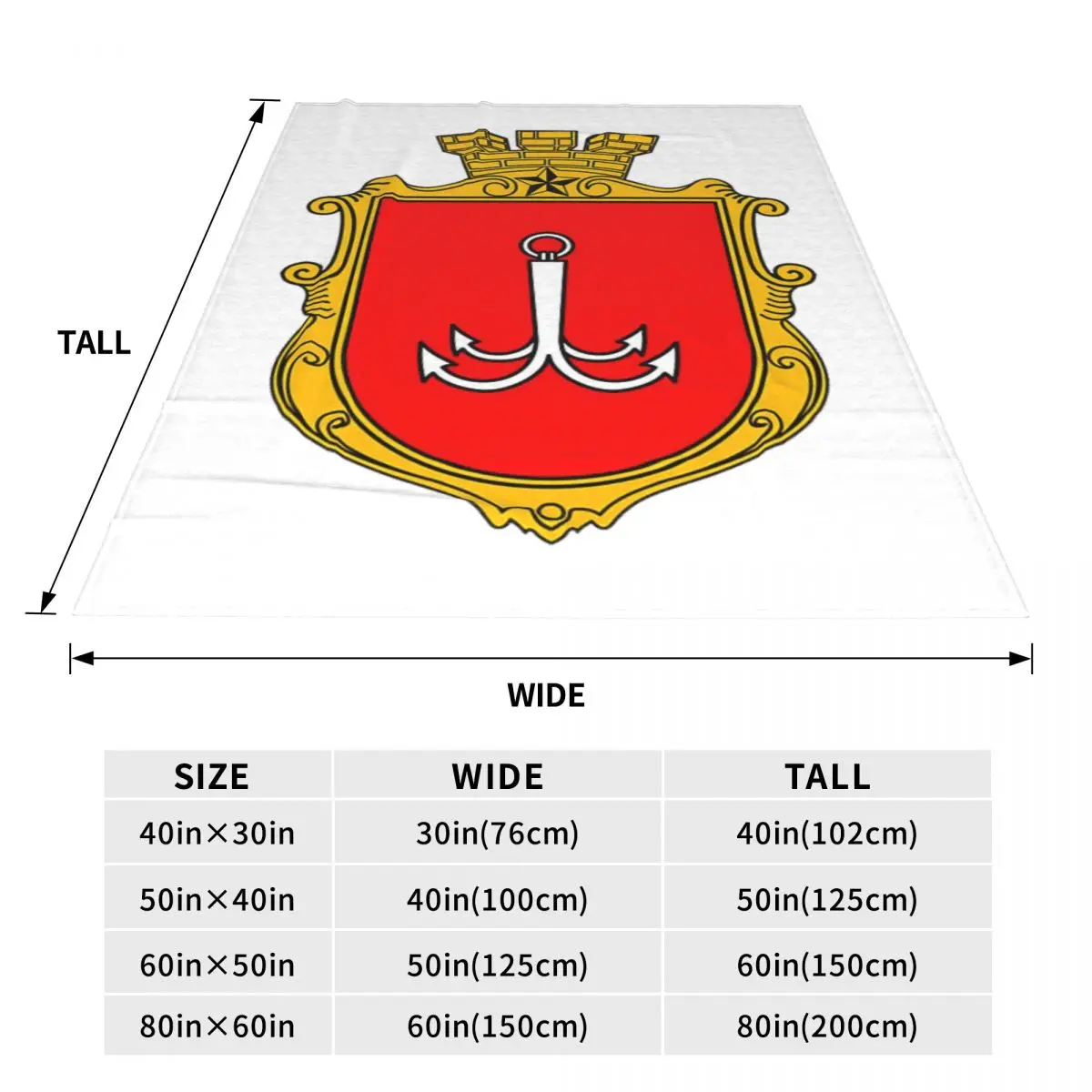 Coat Of Arms Of Odessa, Ukraine Blankets Fleece Portable Sofa Throw Blankets For Home Bedroom Office Throws Bedspread Quilt 3