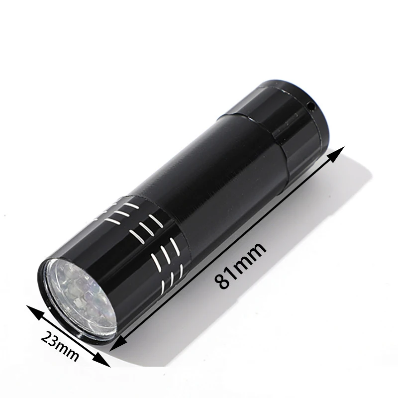 다기능 UV LED 손전등 위조 방지 지폐 확인 형광제 감지 보석 감정 램프