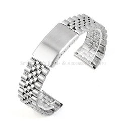 Stainless Steel Universal Watch Band with Folding Buckle - 16mm (Silver)