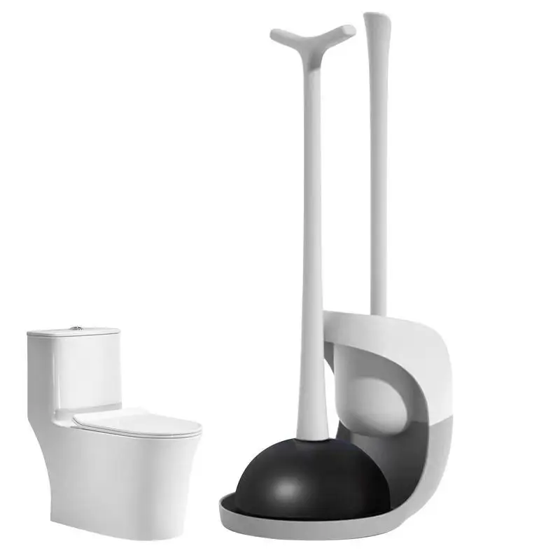 

Toilet Brush And Holder Set Space Saving Bowl Plunger Brush Set Hygiene Products For Retail Stores Restaurant Home Hotel