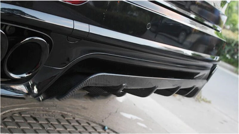 For Porsche Cayenne 958 2015 2016 2017 Real Carbon Fiber Rear Diffuser Lip Spoiler High Quality Bumper Kit Splitter - - Racext 27