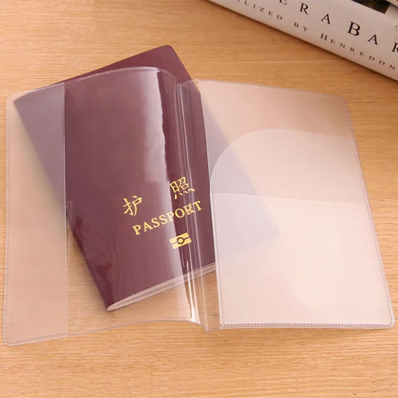 

18.5cm*13.5cm Transparent Passport Cover Case Dustproof Business Credit IC ID Card Sleeve Holder Photo Name Visit Card Case