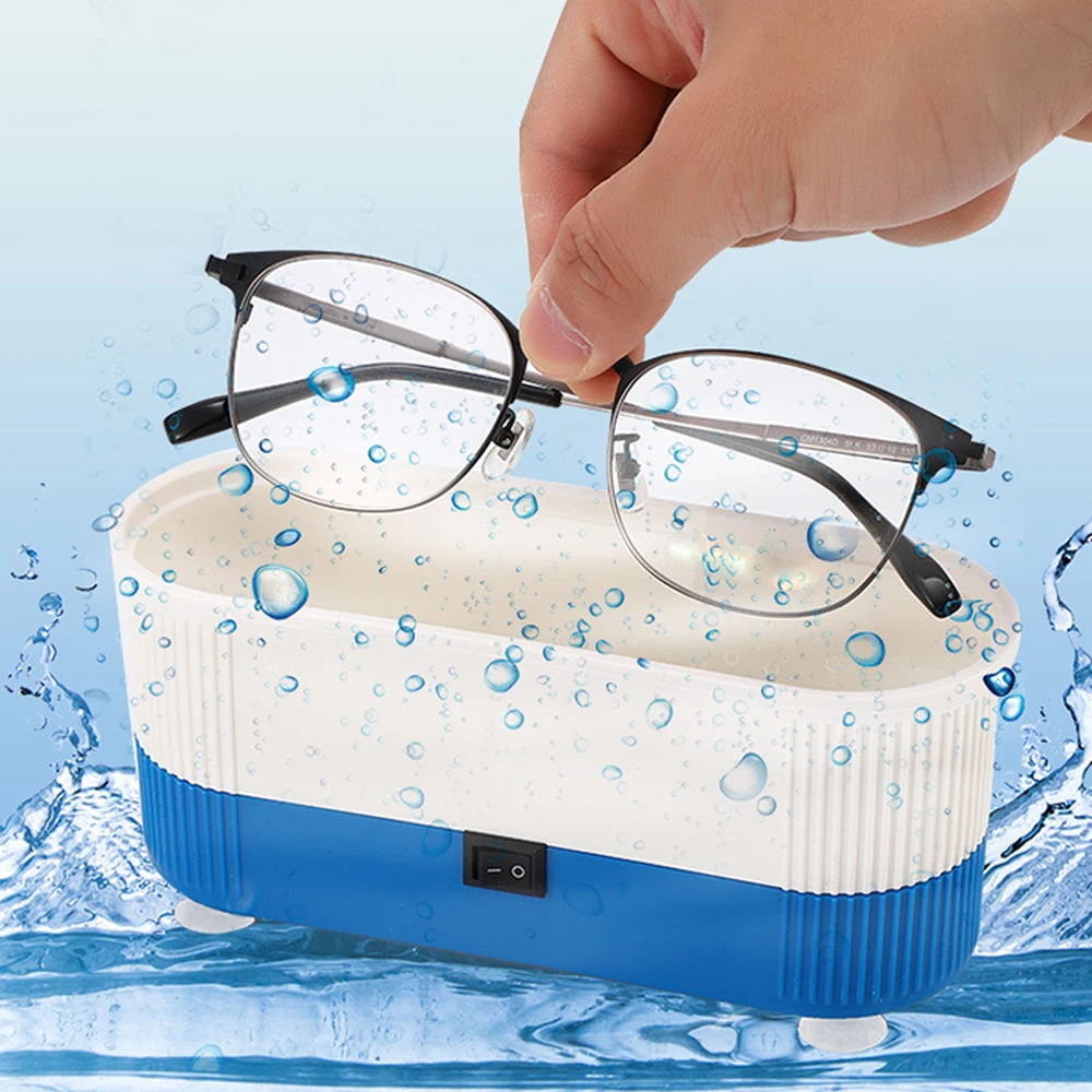 

Portable Ultrasonic Cleaning Glasses Jewelry Watch Contact Lenses High Frequency Vibration Battery Washing Machine Ring Brush