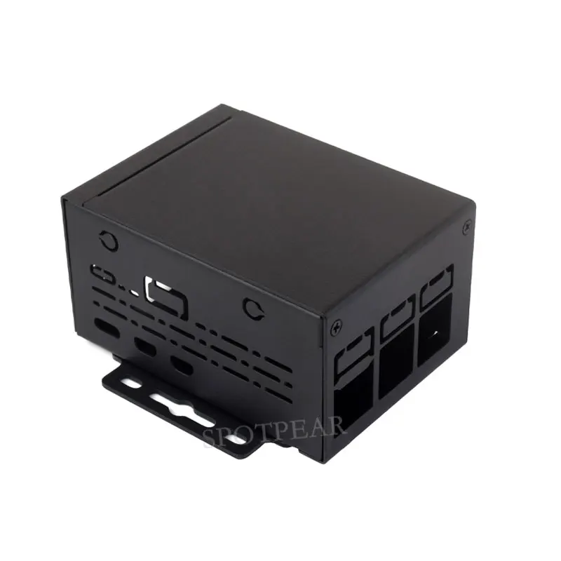 Raspberry Pi 5 boîtier métallique grand espace de qualité industrielle D pour chapeau PoE/refroidisseur actif officiel PCle