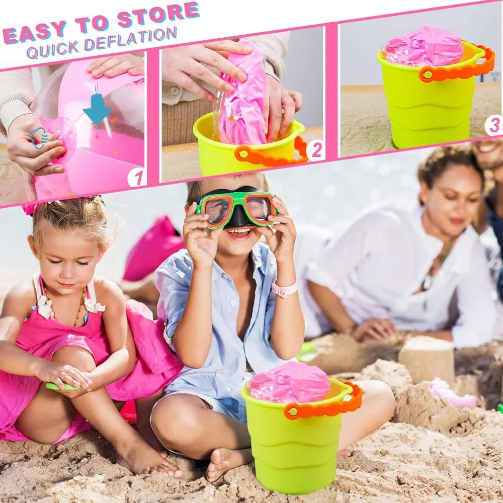 Beach ball, water balloon, inflatable flash ball confetti pool toy heavy beach ball summer swimming pool party water outdoor toy 5