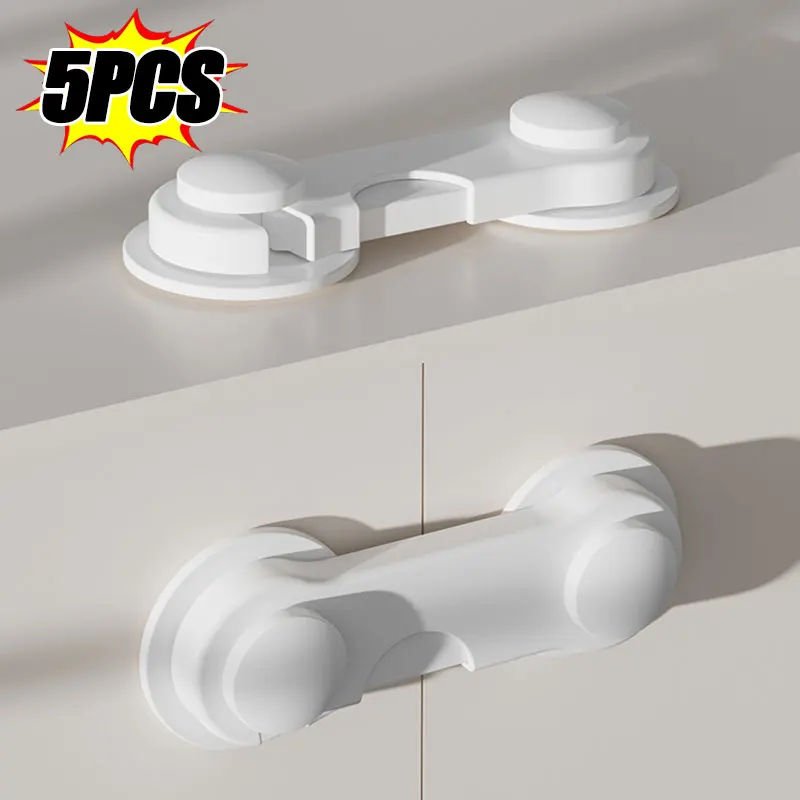 Safety Lock Drawer Anti-Pinching Hand 1/5PCS Plastic Cabinet Drawer Locks Children Security Protection