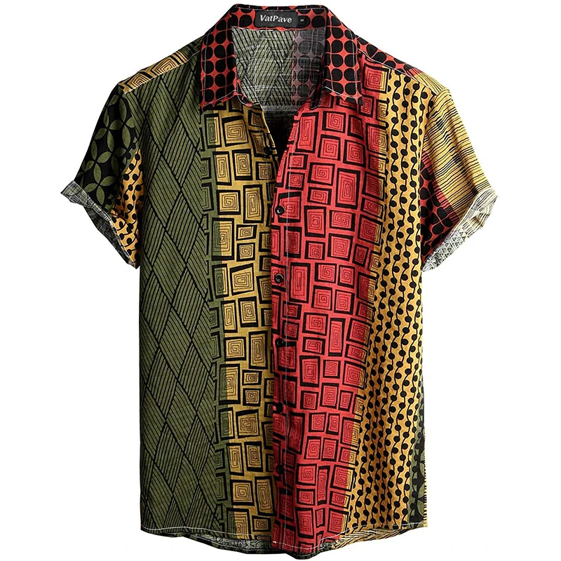 thumbnail image 1 of Camisas casuales hawaianas con estampado floral 3D para hombre, camisas de playa tropicales de manga corta con botones para hombre, camisas de manga masculina, 1 of 5