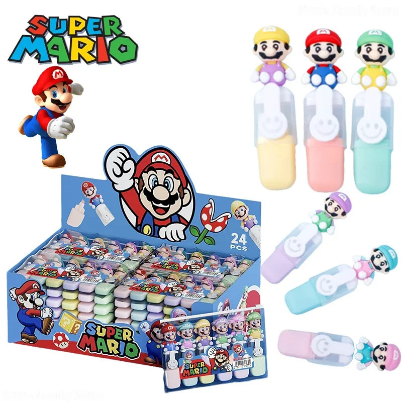 6pcsSuperMarioBrosHighlighterPenAnimeChildrenFluorescentMarker