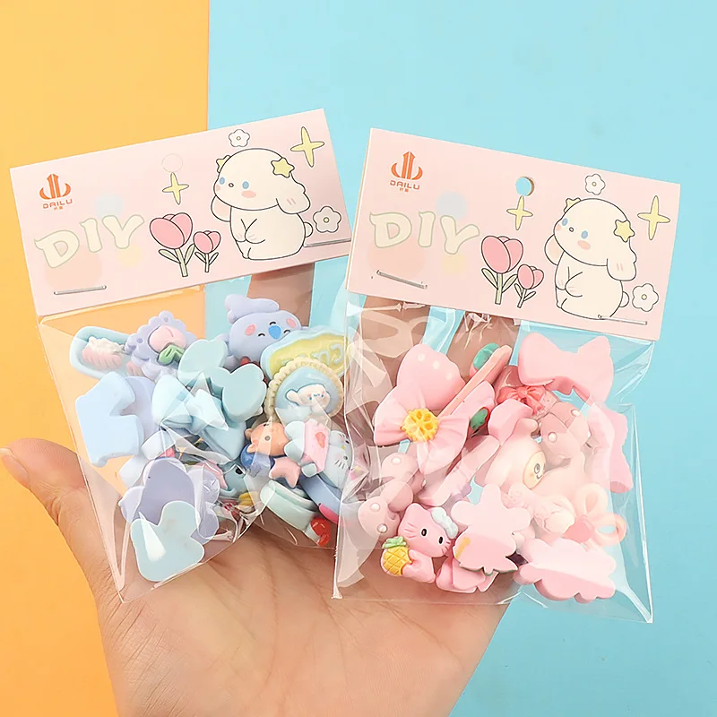20pcs Cute Resin Accessories Decorative Cream Glue Popular Diy Material Bag Handicraft Shop Stall Foreign Trade Guka Set