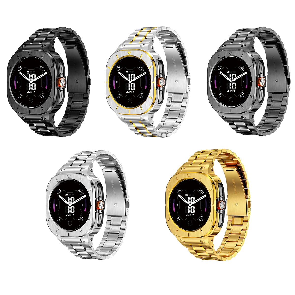 Premium Stainless Steel Watch Strap - Elegant Metal Band Bracelet Accessory