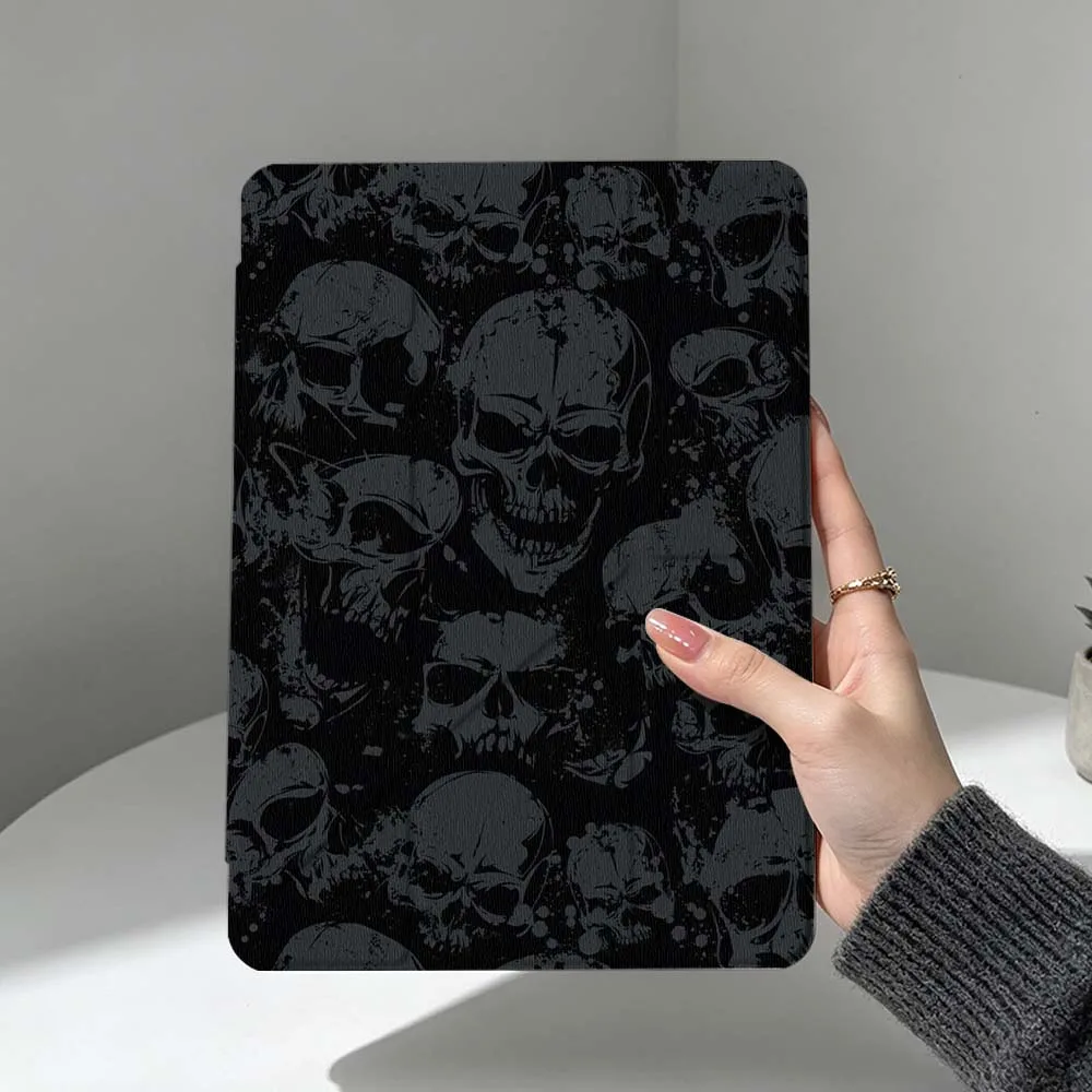 Black Skull Pattern Soft Tablet Case