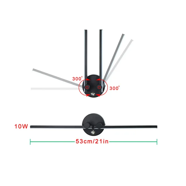 Modern Egyszerűség Beltéri Led Fali Tükör Elülső Lámpa Kapcsolóval A Ház Szoba Hálószobájának Kanapé Háttere Állítható - Image 5