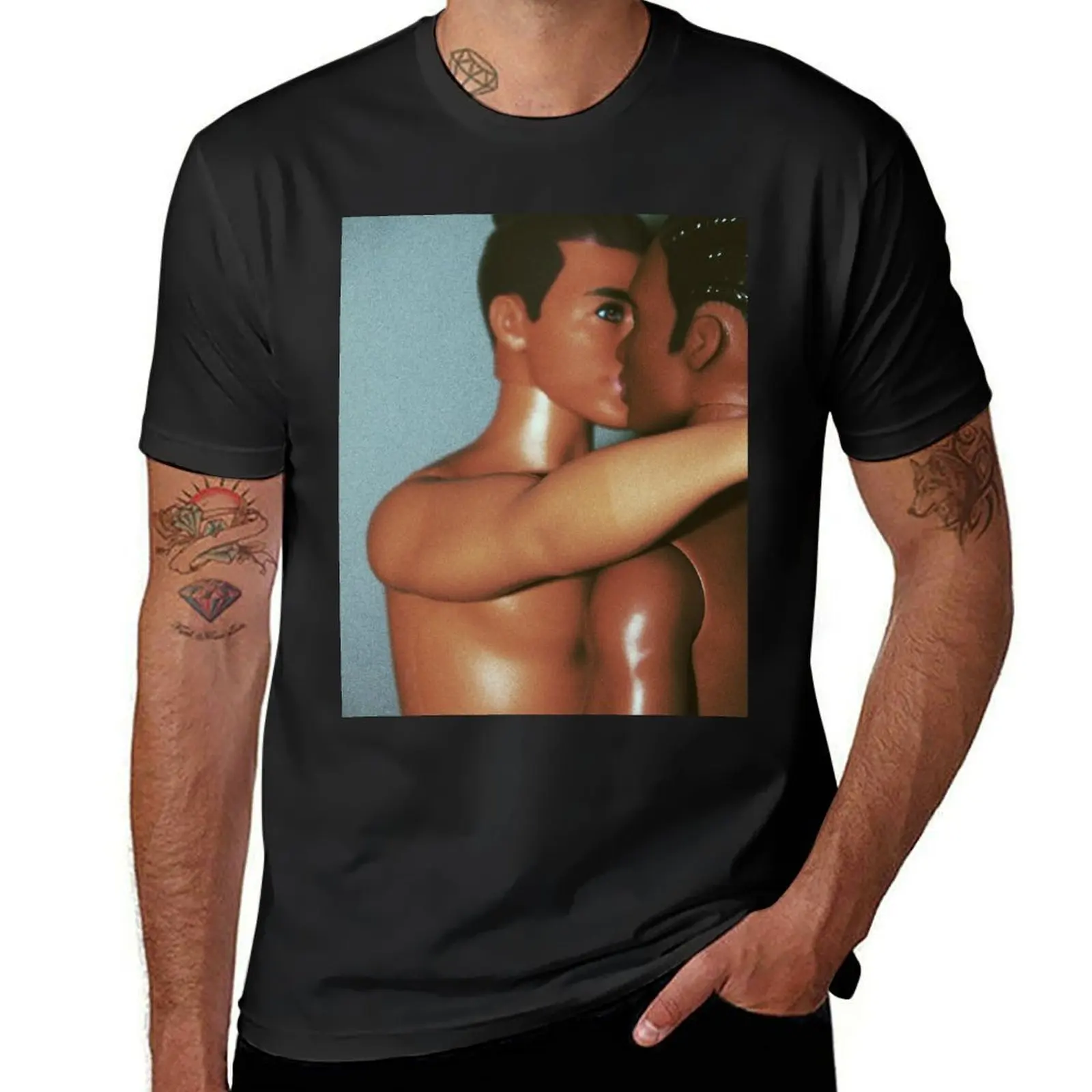 ken and his bf 2 T-Shirt oversized quick-drying t shirts for men cotton