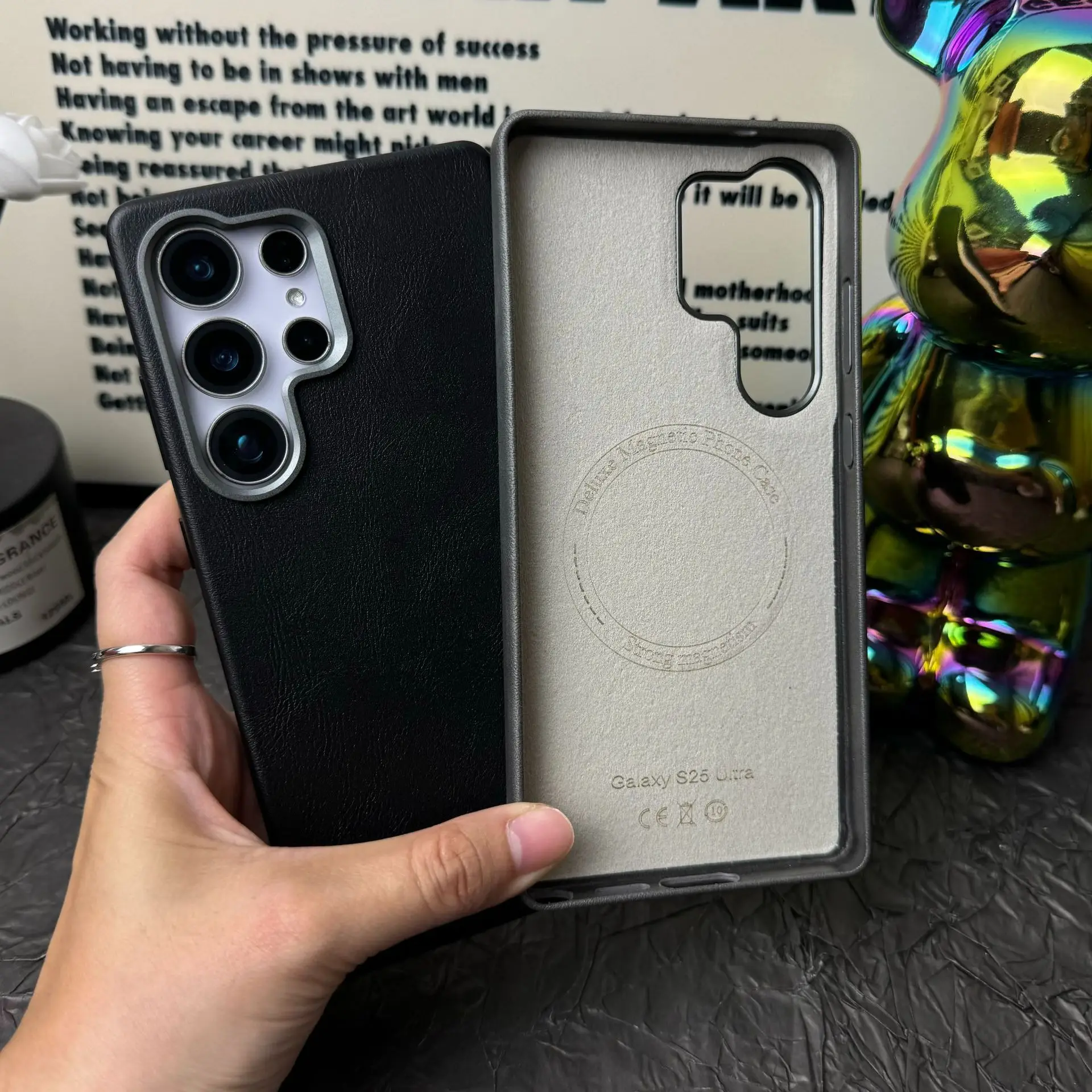 Carregamento magnético case Samsung Ultra couro