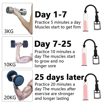 Penis Pump Sex Toys for Men Penis Extender Enlargement Delay Lasting Trainer Cock Dick Growth Vacuum Pump Adult Product 5