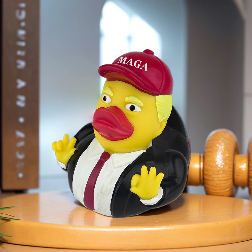 Trump Rubber Duck Baby Bath Toys Trump Merchandise Rubber Duckies Funny Duck Toy for Kids Gift Birthdays Baby Showers Bath Time 4
