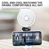 1800mAh Handheld Mini Fan Foldable Portable Neck Hanging Fans 5 Speed USB Rechargeable Fan with Phone Stand and Display Screen 3