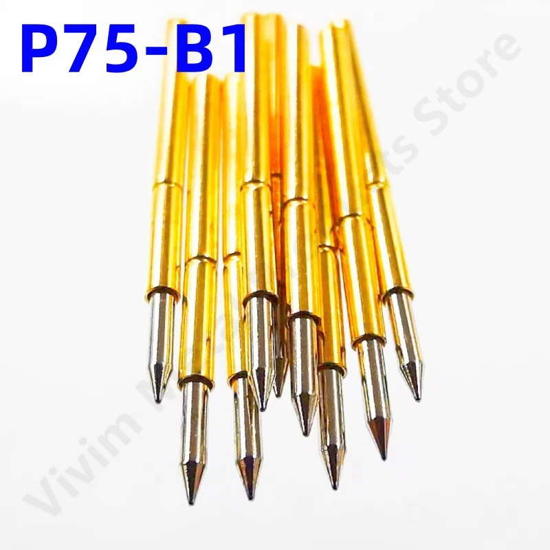 

100PCS P75-B1 Spring Test Probe Test Pin Pogo Pin P75-B Electric ICT FCT PCB Test Tool 0.66/1.02/16.3mm Needle Sharp Tip Head