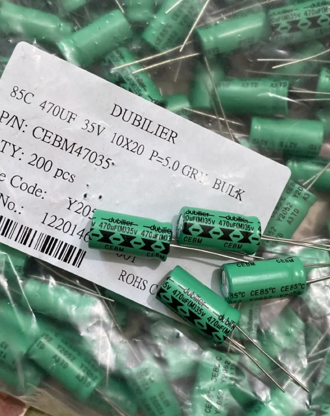 30PCS/LOT UK  dubilier 470UF 35V capacitor green robe 10 * 20 electrolytic capacitor FREE SHIPPING